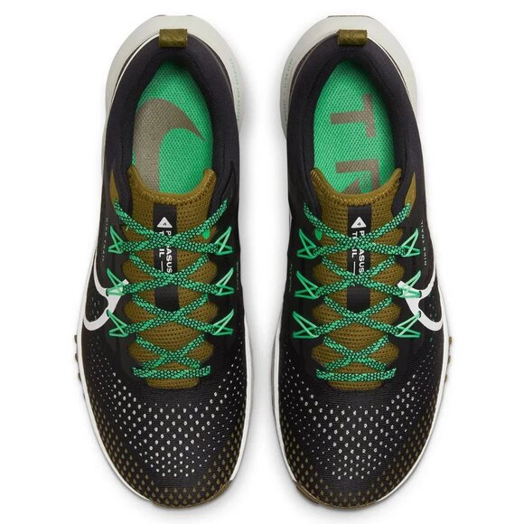 Nike React Pegasus Trail 4 Men Running Shoe Black Green DJ6158-006 NEW - Picture 4 of 8